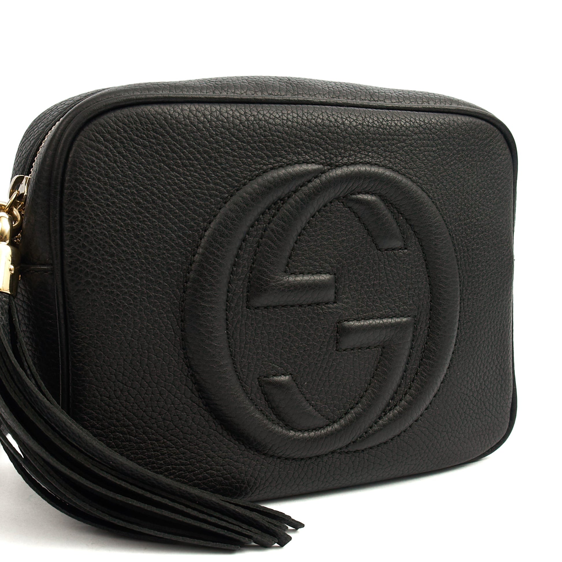 Gucci Cross Body Soho  Disco Bag - Small in Black, Leather — Lifestyle View