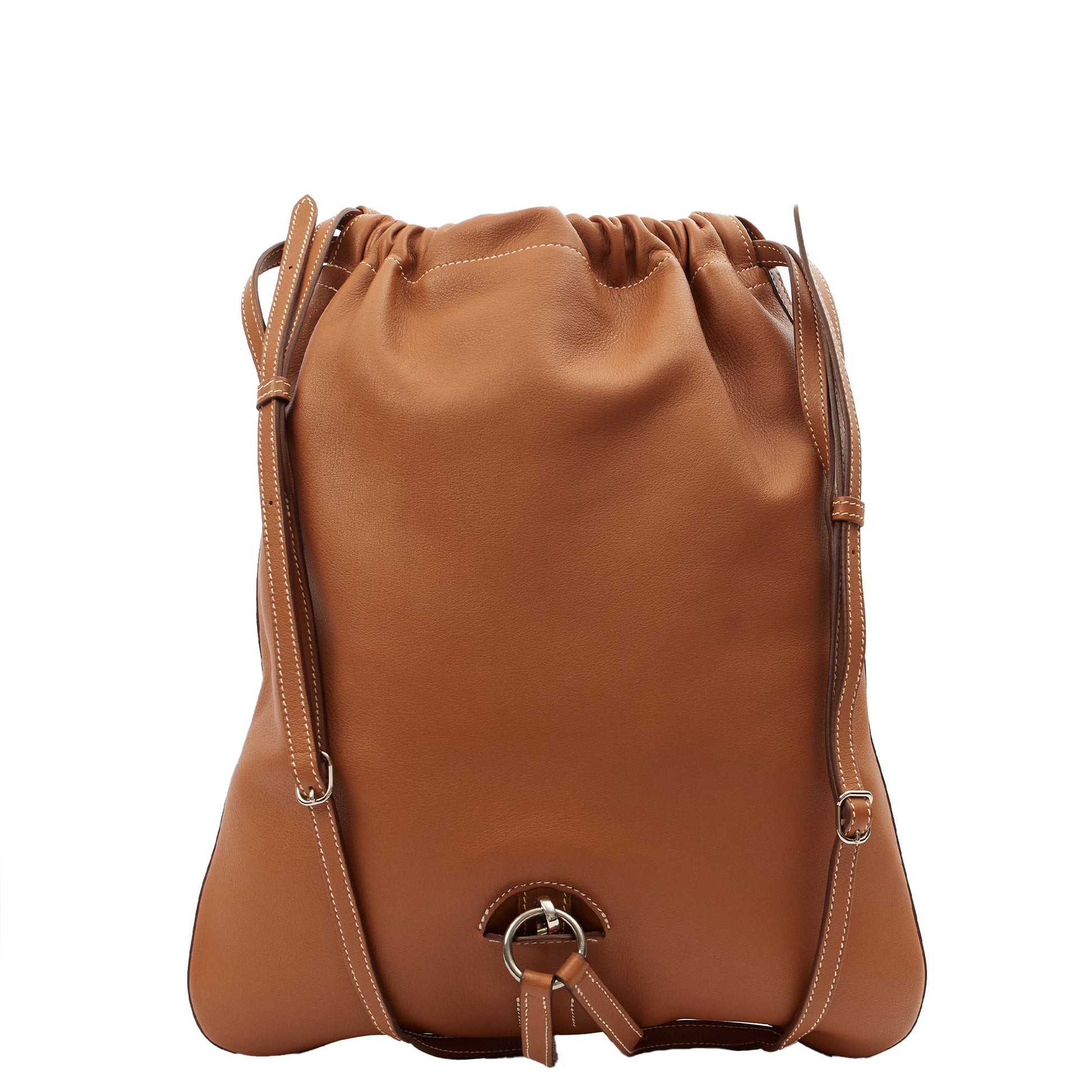 Hermes Sac a Dos Bridado in Gold, Evercolour — Back View
