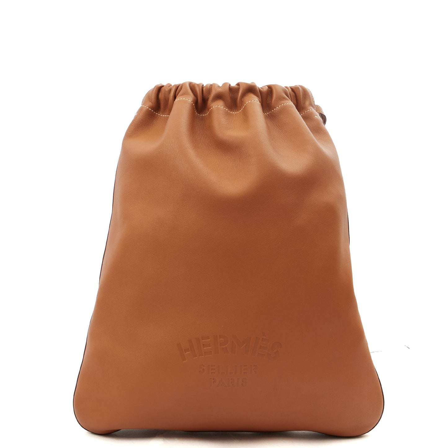 Hermes Sac a Dos Bridado in Gold, Evercolour — Front View