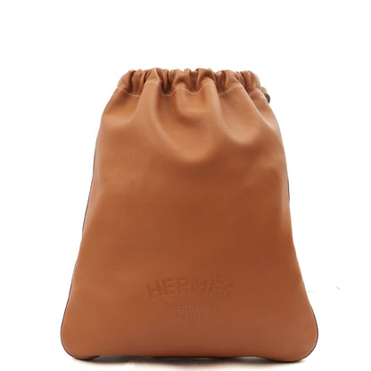 Hermes Sac a Dos Bridado in Gold, Evercolour — Front View