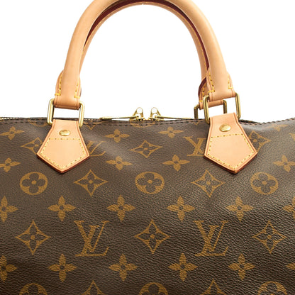 Louis Vuitton Top Handle Speedy Bandouliere 35 in Monogram, Canvas — Top View