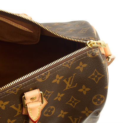 Louis Vuitton Top Handle Speedy Bandouliere 35 in Monogram, Canvas — Detail View