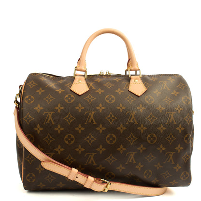 Louis Vuitton Top Handle Speedy Bandouliere 35 in Monogram, Canvas — Alternate View 9