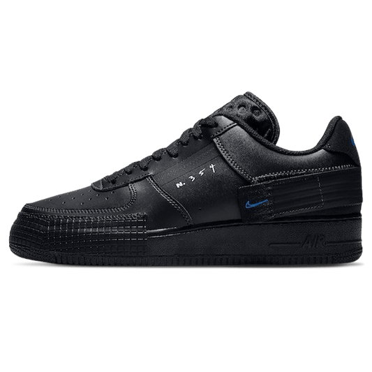 Nike Air Force 1 Type 'Black Photo Blue' — UK 3 | EU 35.5 | US 3.5 — Front View