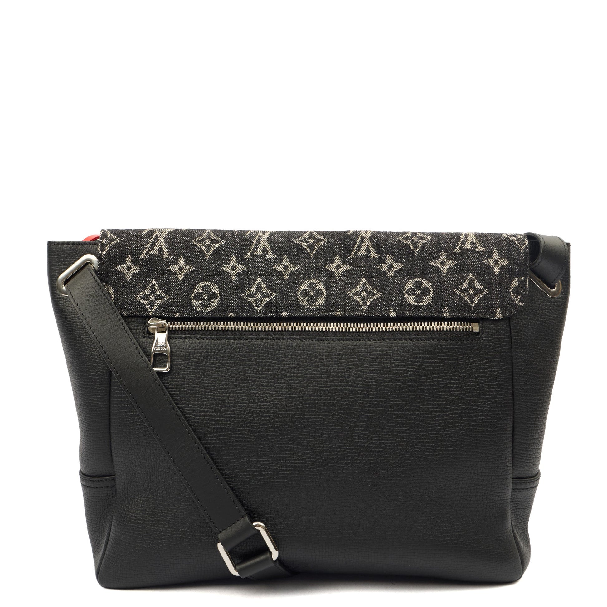 Louis Vuitton Shoulder Bag Louis Vuitton x Nigo Besace Tokyo in Black, Taurillon Leather — Back View