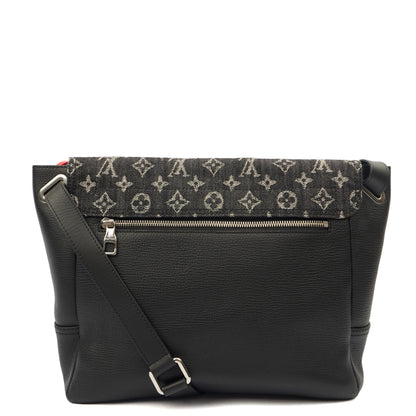 Louis Vuitton Shoulder Bag Louis Vuitton x Nigo Besace Tokyo in Black, Taurillon Leather — Back View