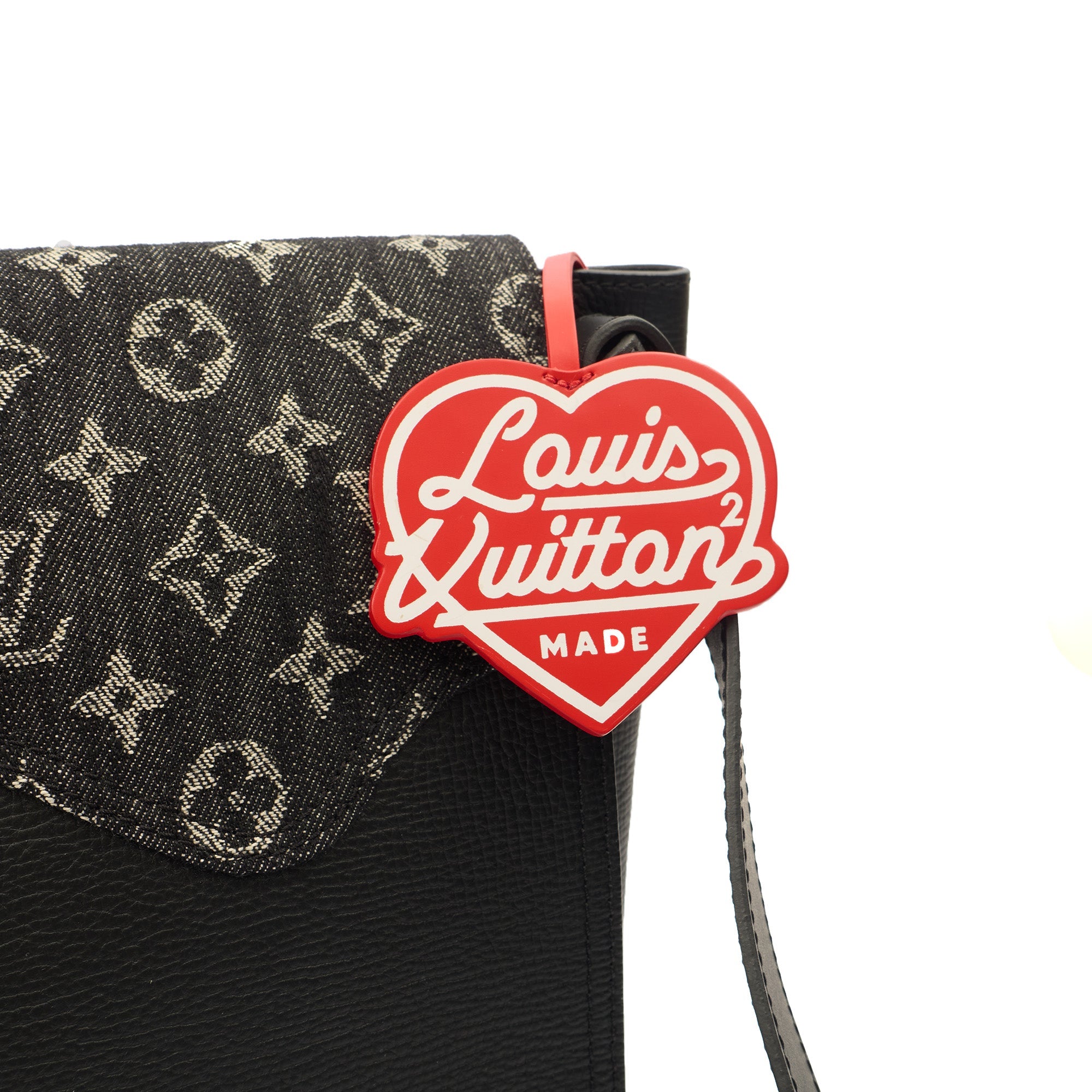 Louis Vuitton Shoulder Bag Louis Vuitton x Nigo Besace Tokyo in Black, Taurillon Leather — Detail View