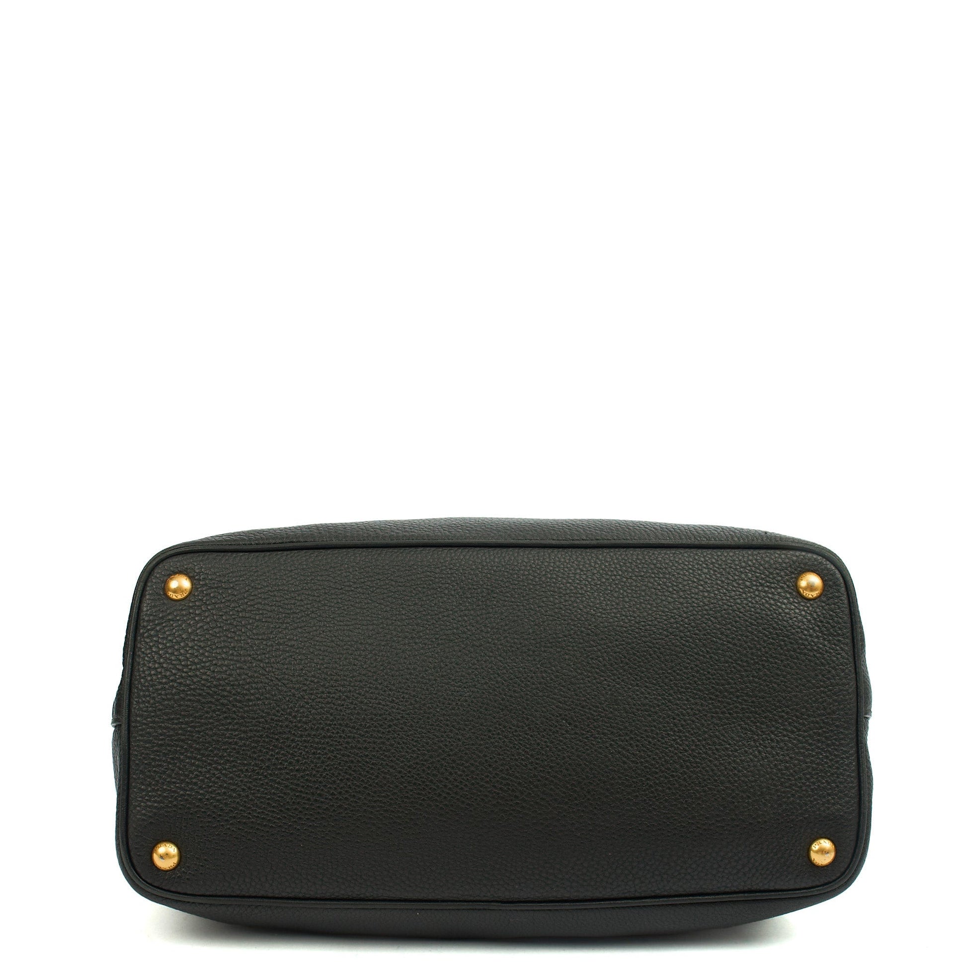 Prada Tote Vitello Daino Tote in Black, Calfskin — Top View