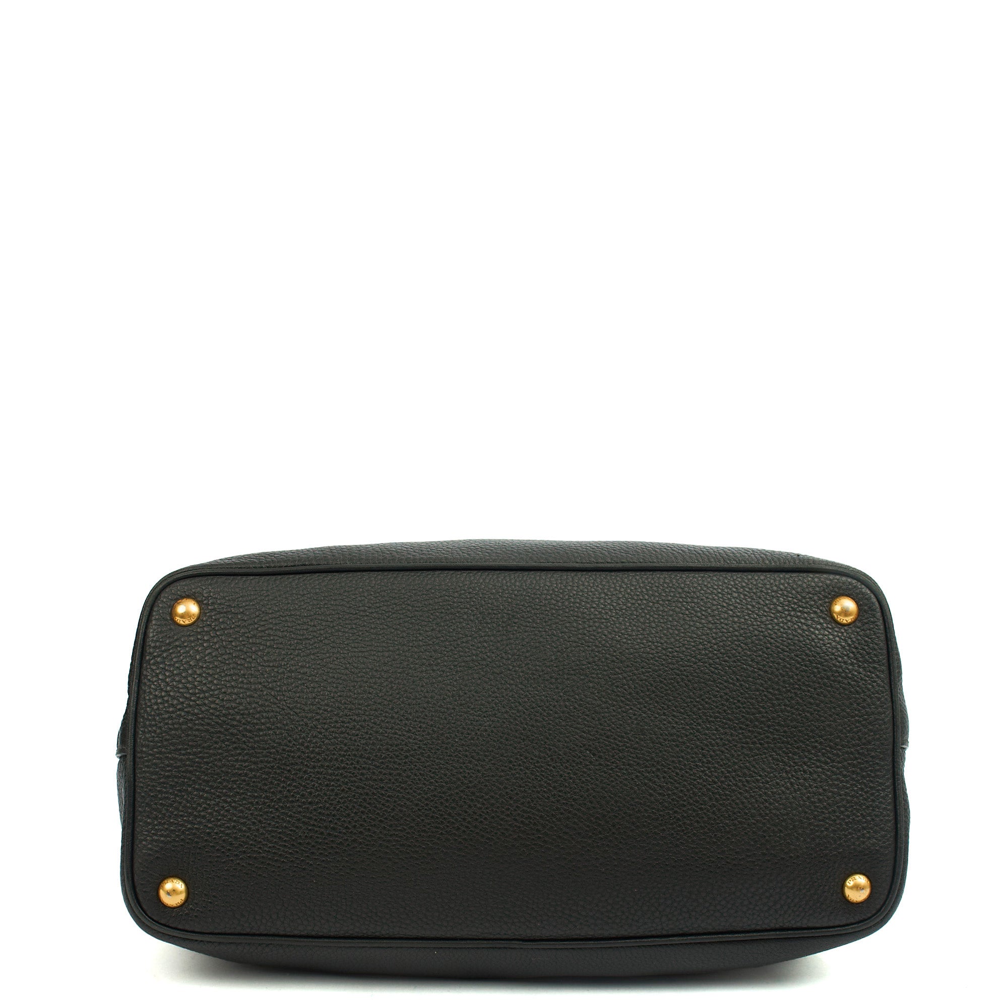 Prada Tote Vitello Daino Tote in Black, Calfskin — Top View