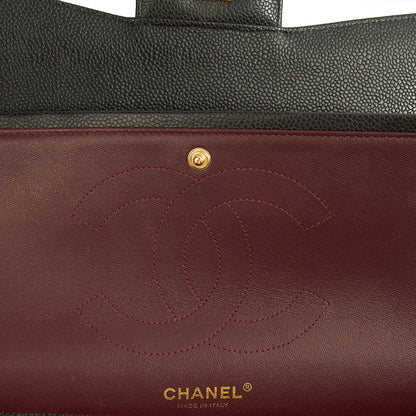 Chanel Shoulder Bag Classic Double Flap - Large in Black, Caviar Leather — Alternate View 11
