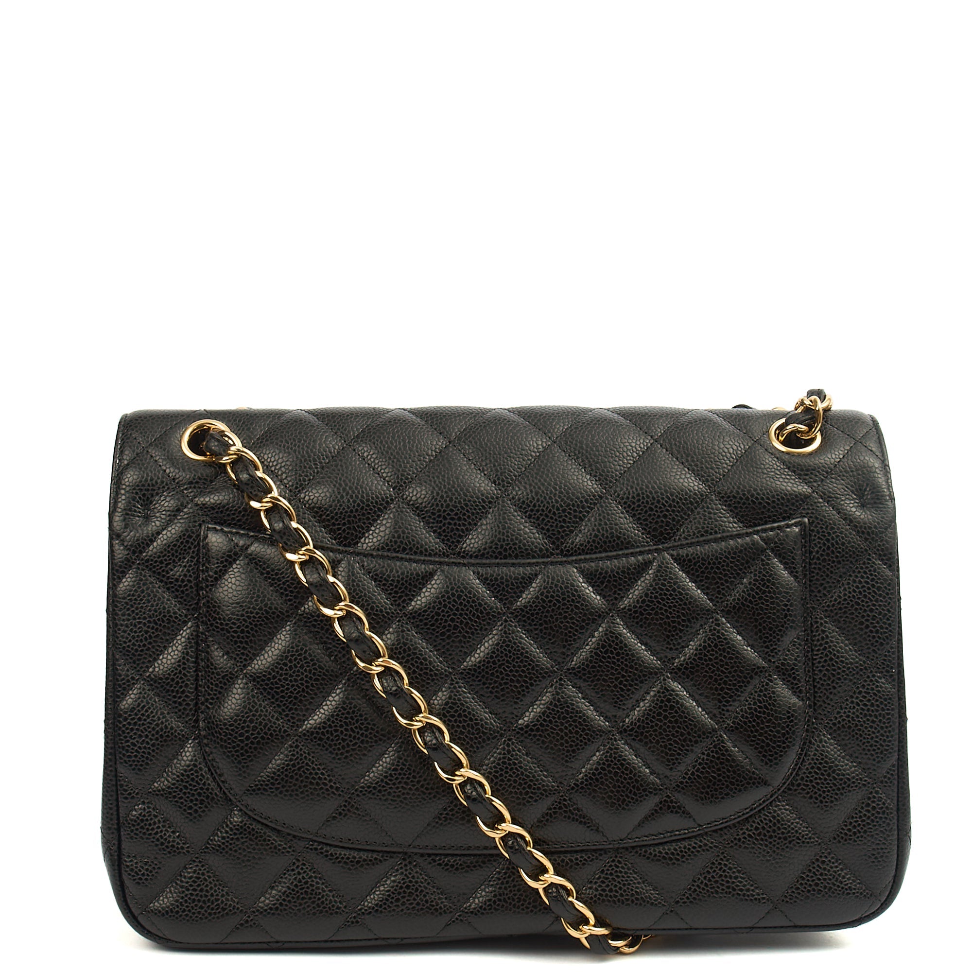 Chanel Shoulder Bag Classic Double Flap - Large in Black, Caviar Leather — Alternate View 15