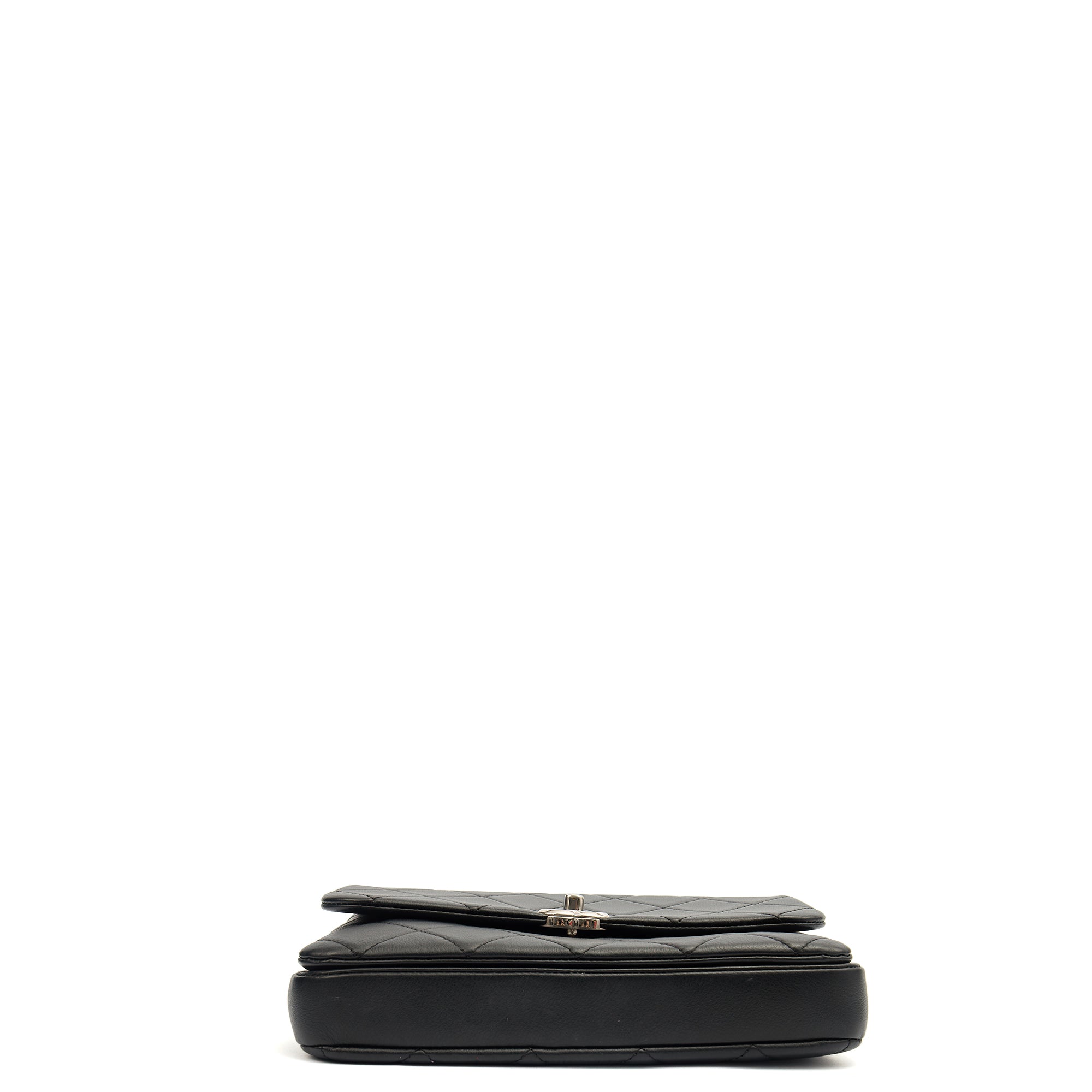 Chanel Shoulder Bag Flap Bag in Black, Calfskin Leather — Alternate View 24