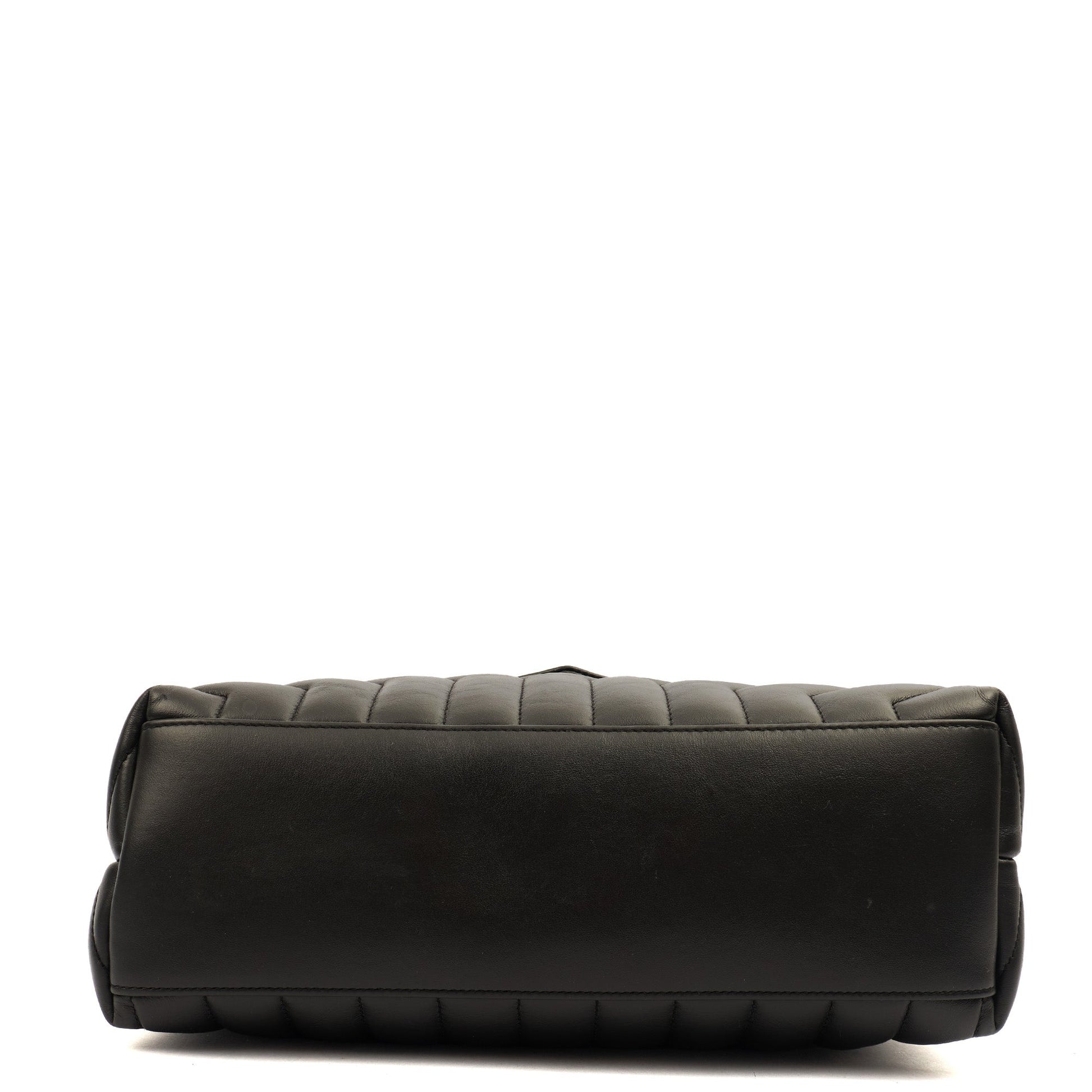 Saint Laurent Cross Body Lou Lou - Medium in Black, Leather — Detail View