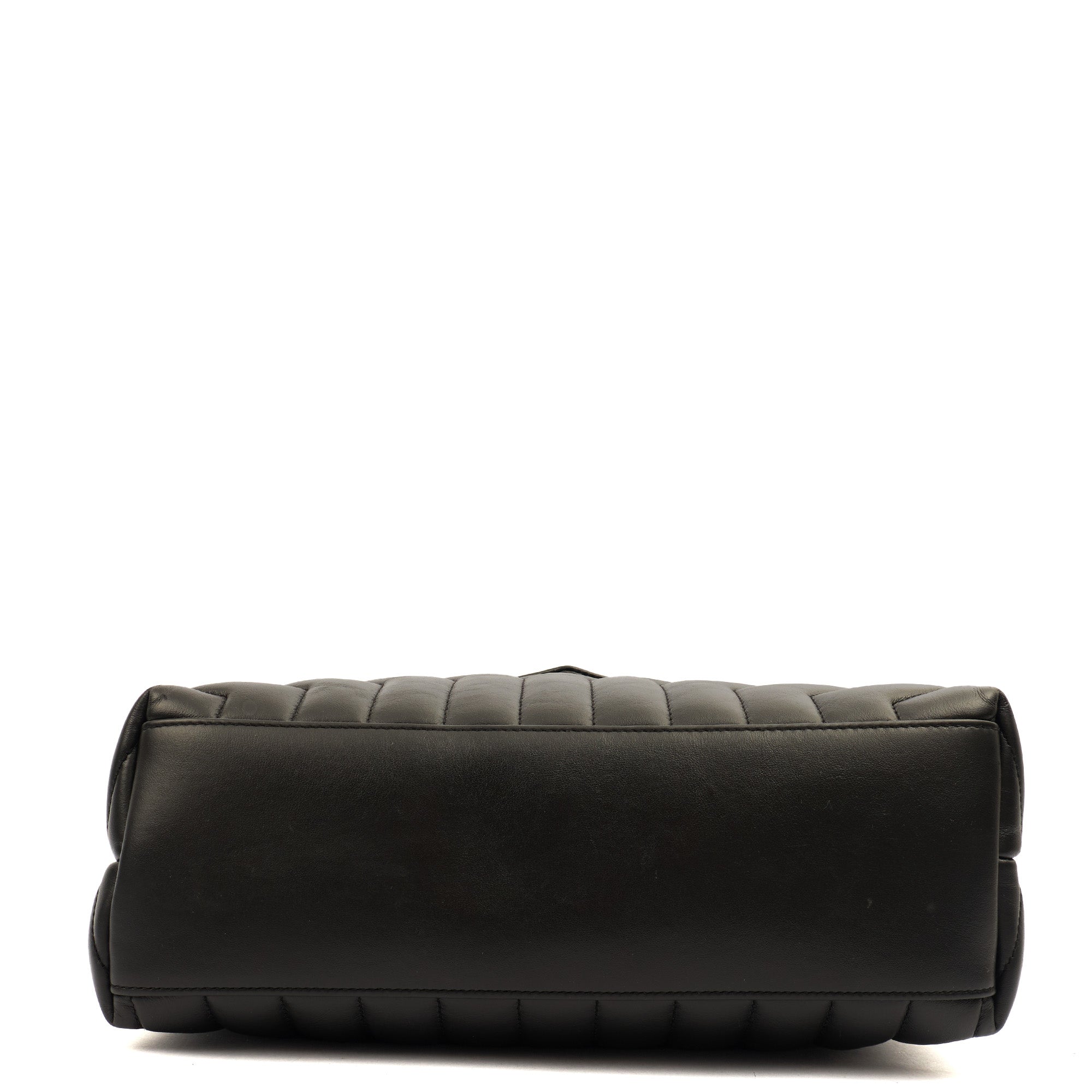 Saint Laurent Cross Body Lou Lou - Medium in Black, Leather — Detail View