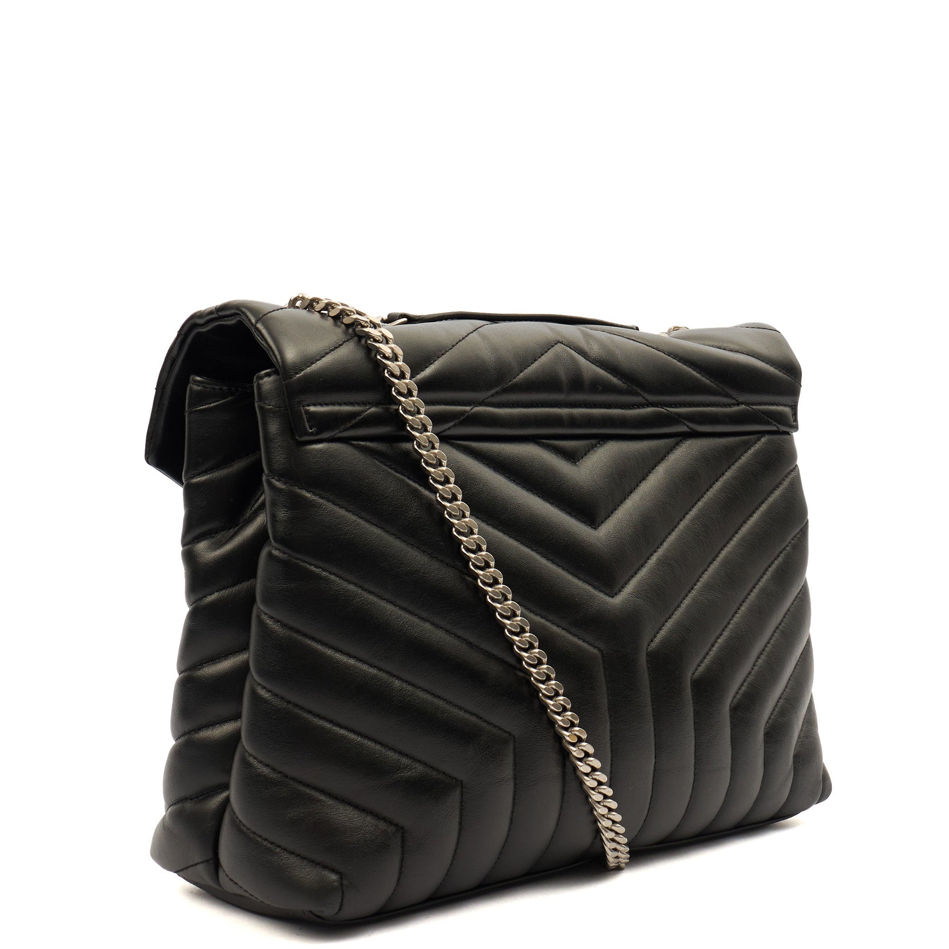 Saint Laurent Cross Body Lou Lou - Medium in Black, Leather — Alternate View 9