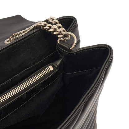 Saint Laurent Cross Body Lou Lou - Medium in Black, Leather — Lifestyle View