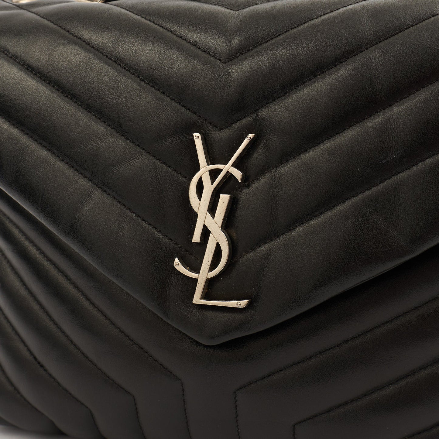 Saint Laurent Cross Body Lou Lou - Medium in Black, Leather — Side View