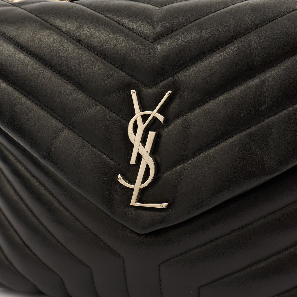 Saint Laurent Cross Body Lou Lou - Medium in Black, Leather — Alternate View 8