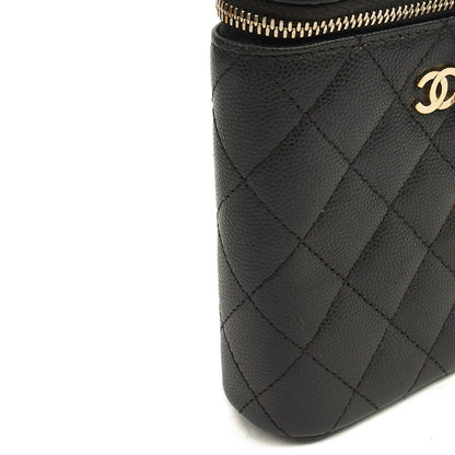 Chanel Cross Body Vanity Case - Mini in Black, Caviar Leather — Alternate View 8