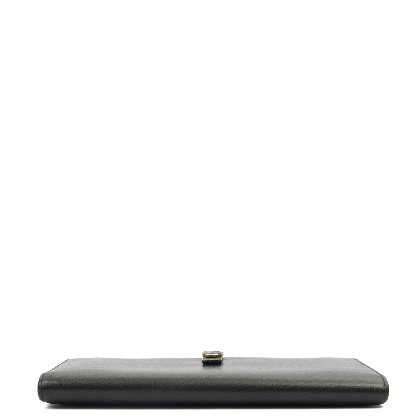 Chanel Wallet Zip Wallet in Black, Calfskin Leather — Top View