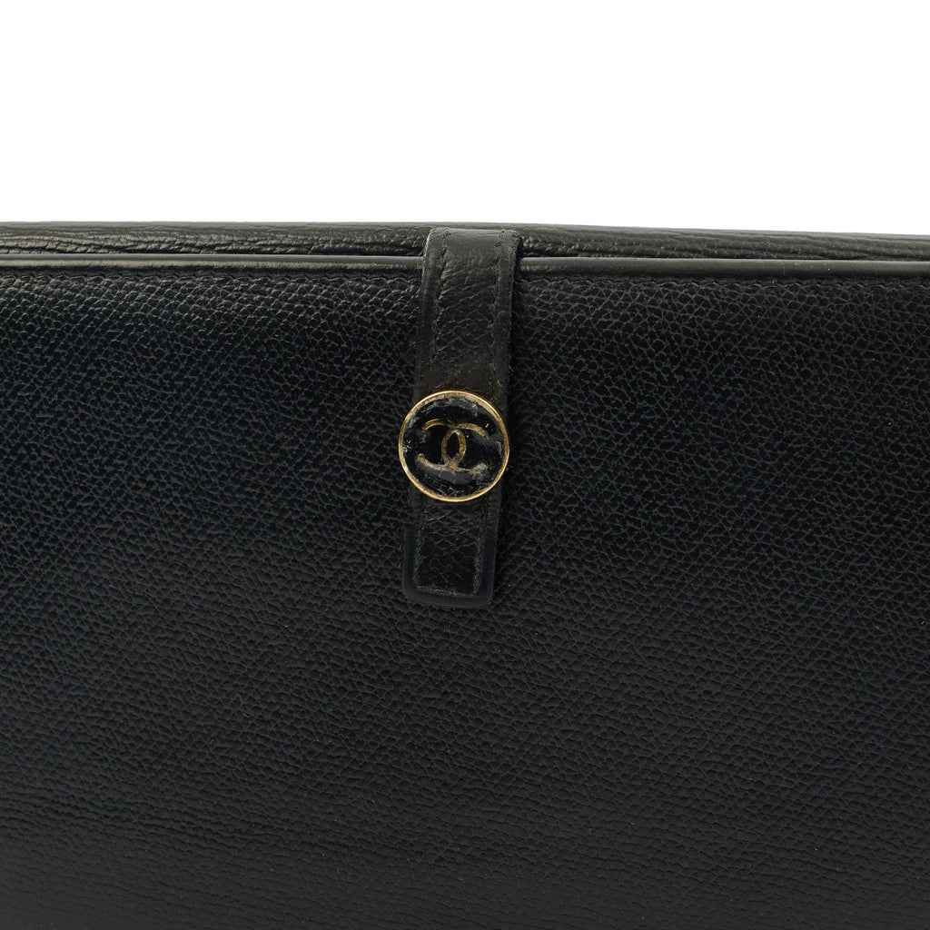 Chanel Wallet Zip Wallet in Black, Calfskin Leather — Lifestyle View
