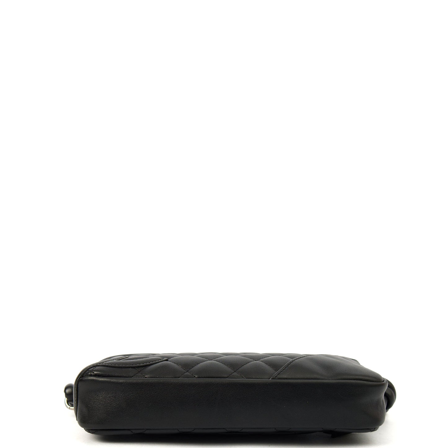 Chanel Shoulder Bag Cambon Pochette in Black, Leather — Detail View
