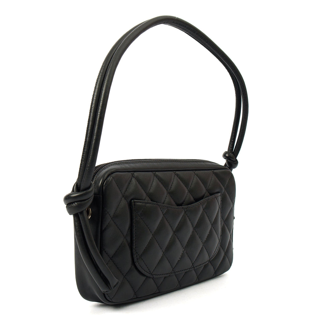 Chanel Shoulder Bag Cambon Pochette in Black, Leather — Alternate View 12