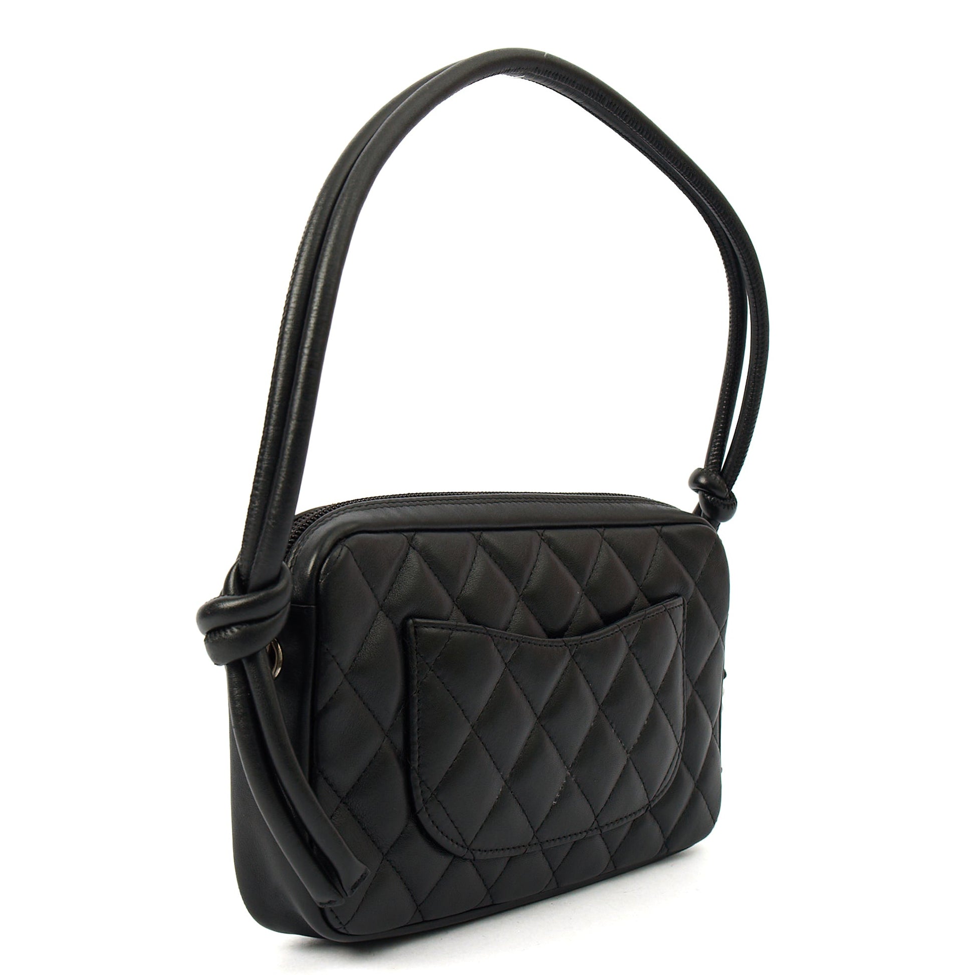 Chanel Shoulder Bag Cambon Pochette in Black, Leather — Alternate View 12
