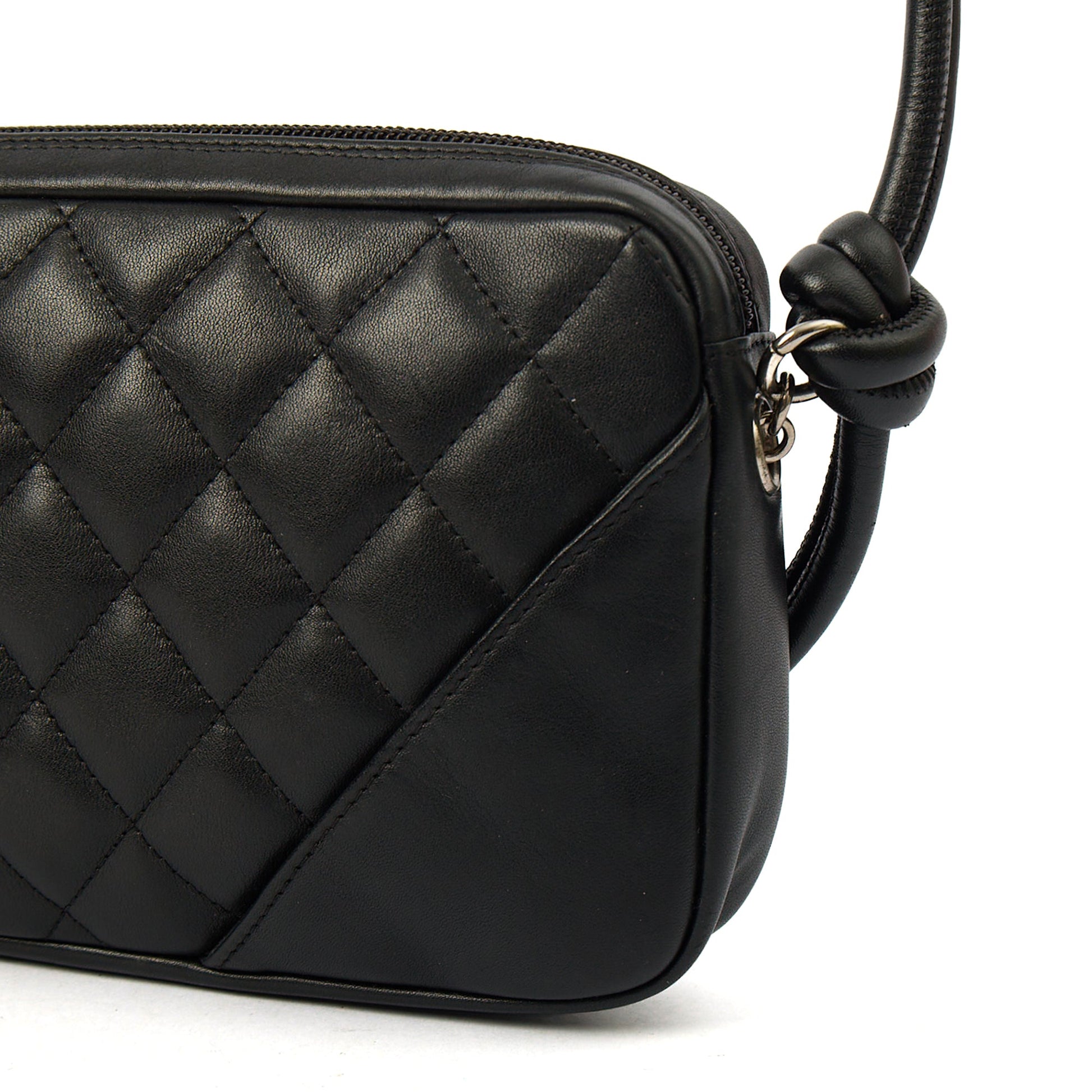 Chanel Shoulder Bag Cambon Pochette in Black, Leather — Alternate View 17
