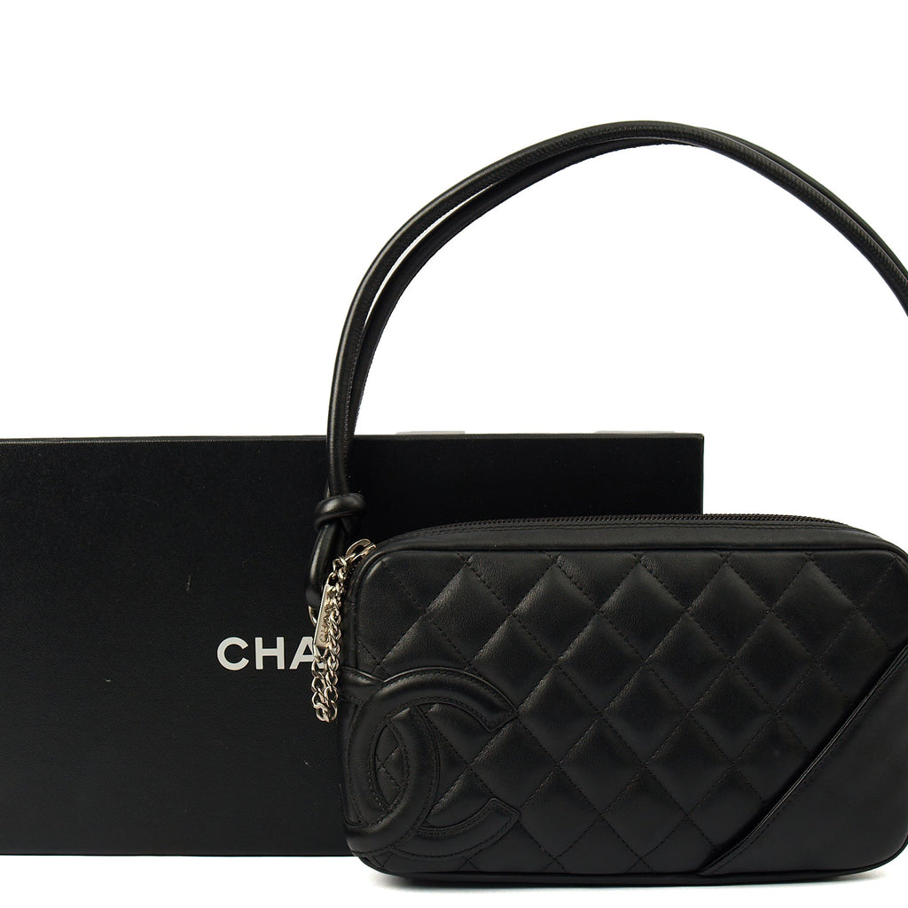 Chanel Shoulder Bag Cambon Pochette in Black, Leather — Alternate View 11