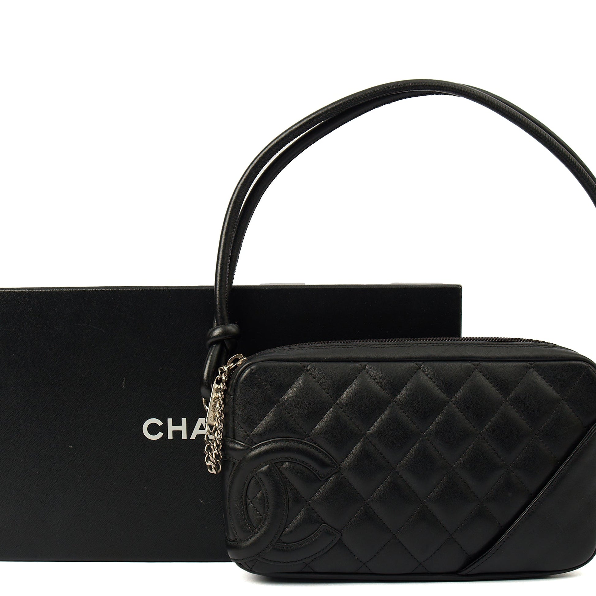 Chanel Shoulder Bag Cambon Pochette in Black, Leather — Alternate View 11
