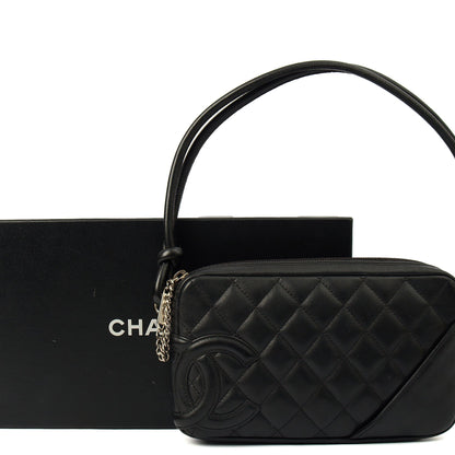 Chanel Shoulder Bag Cambon Pochette in Black, Leather — Alternate View 11