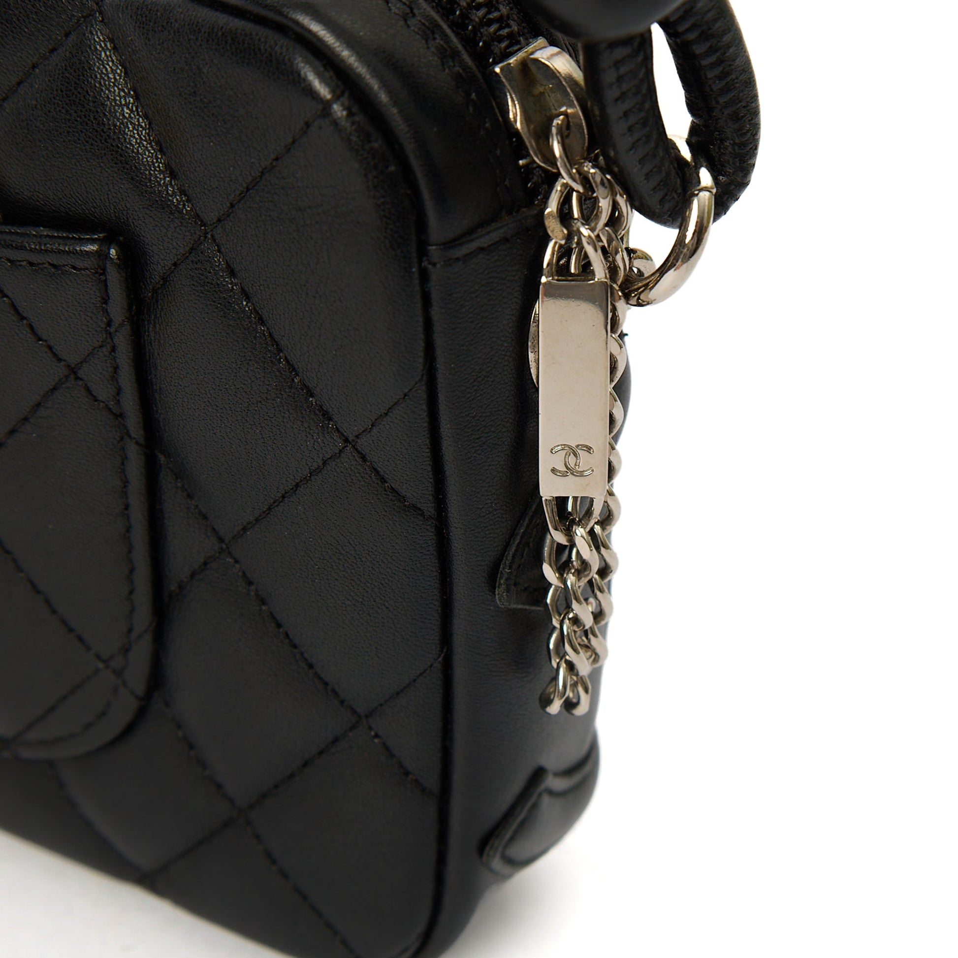 Chanel Shoulder Bag Cambon Pochette in Black, Leather — Alternate View 7