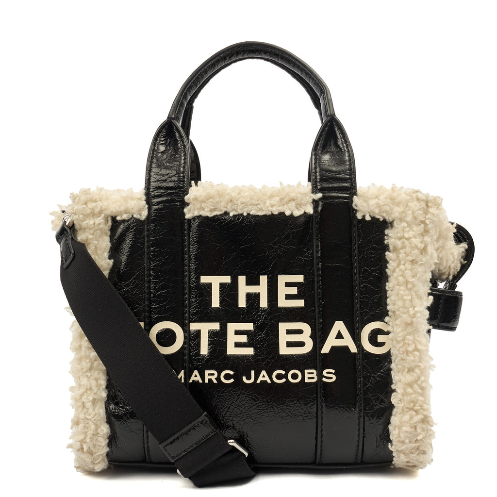Marc Jacobs Tote The Tote Bag Nano in tonal black, Leather — Front View