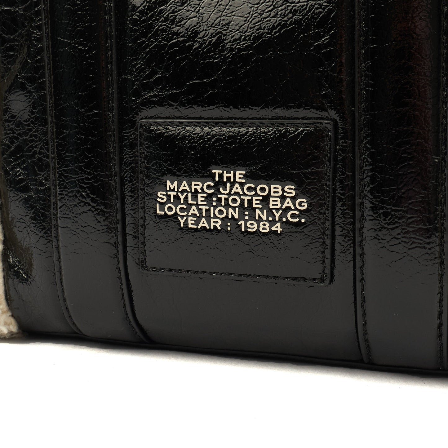 Marc Jacobs Tote The Tote Bag Nano in tonal black, Leather — Lifestyle View