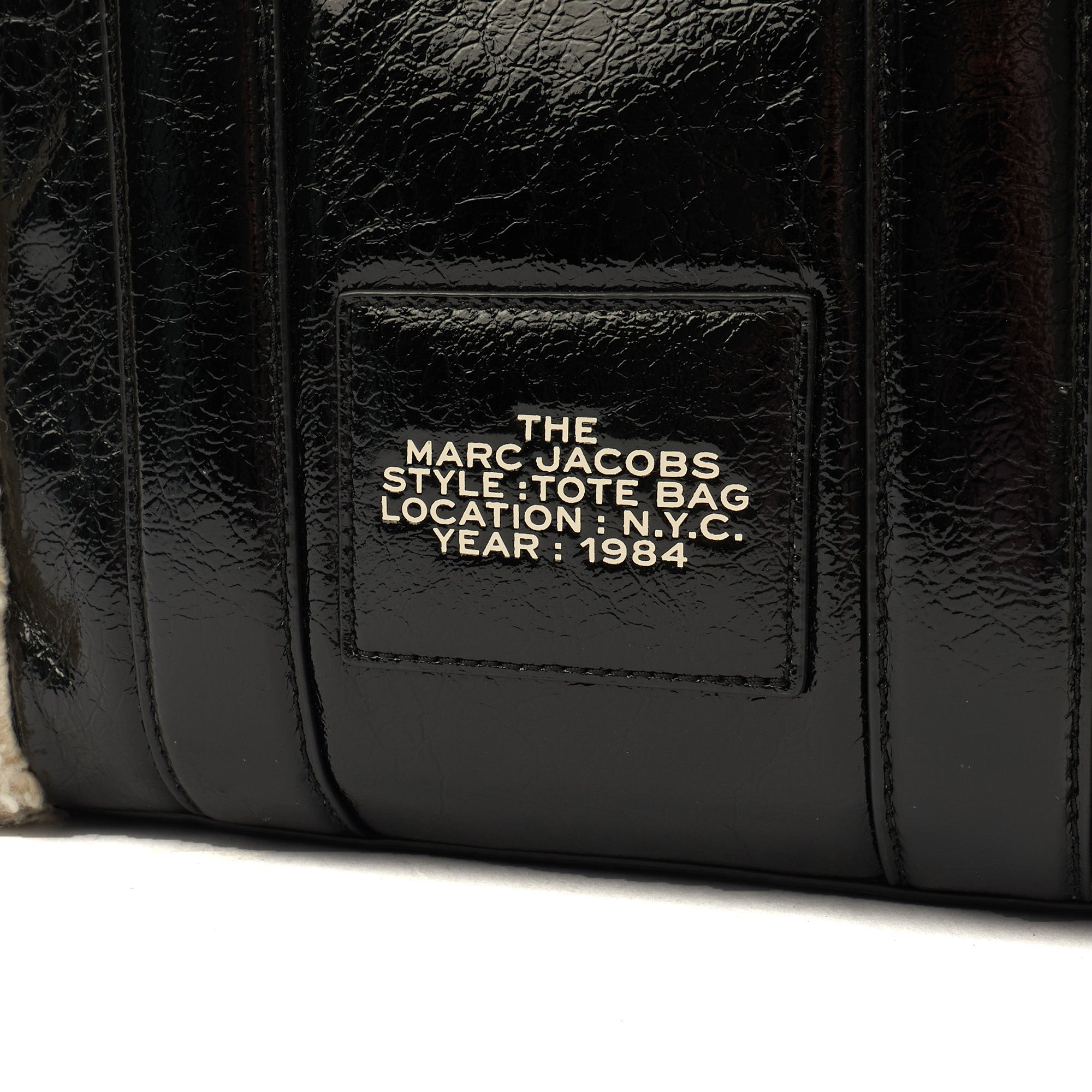 Marc Jacobs Tote The Tote Bag Nano in tonal black, Leather — Lifestyle View