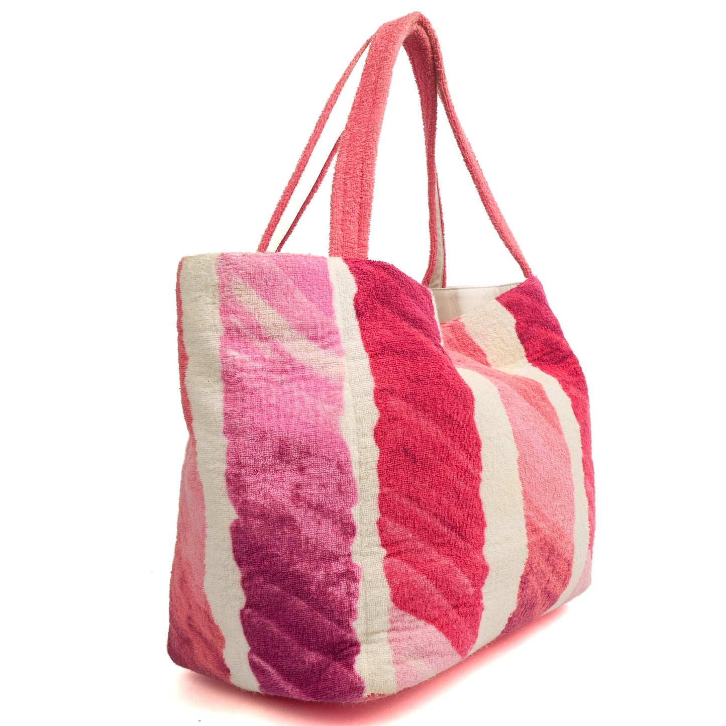 Chanel Tote Tote in Pink, Towel — Back View