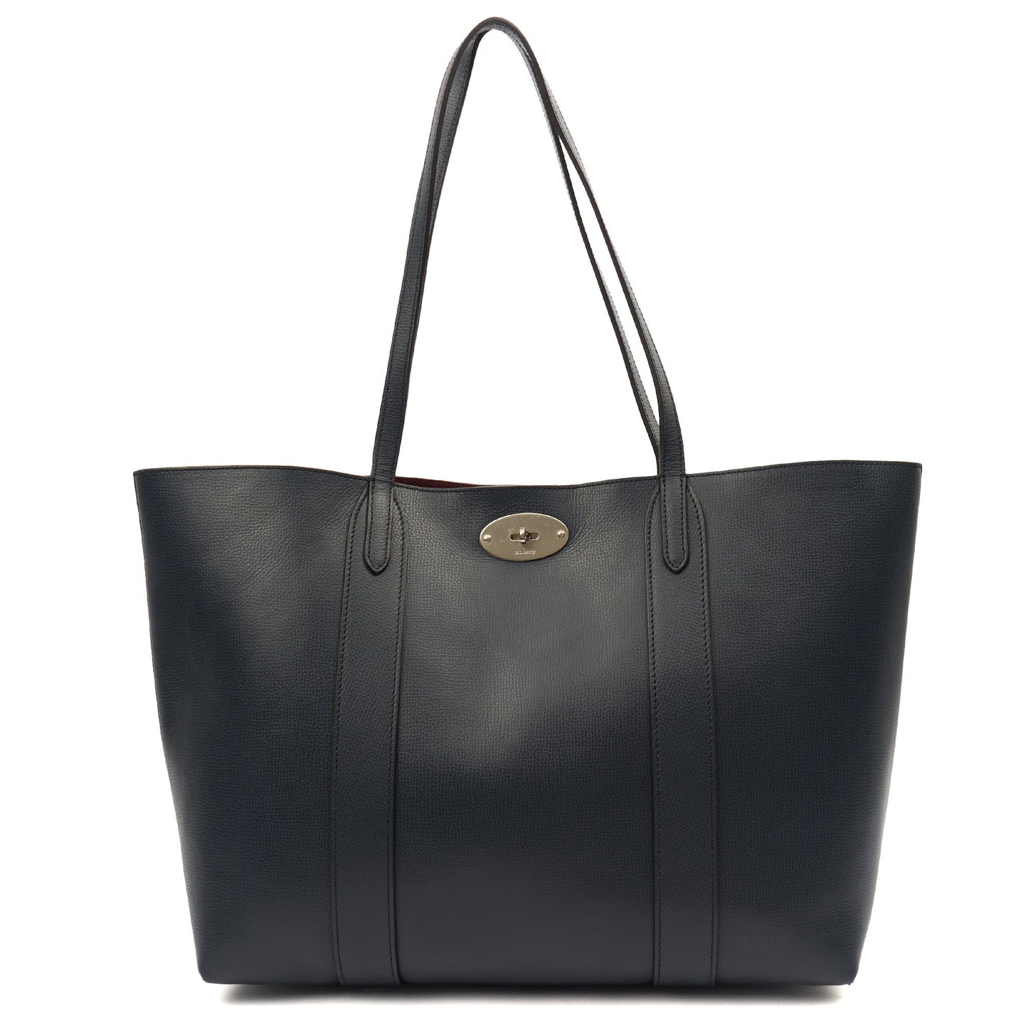 Mulberry Tote Bayswater Tote in Navy, Leather — Front View