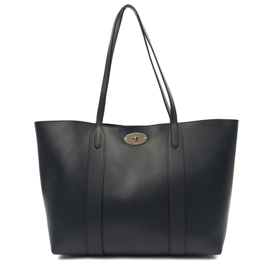 Mulberry Tote Bayswater Tote in Navy, Leather — Front View