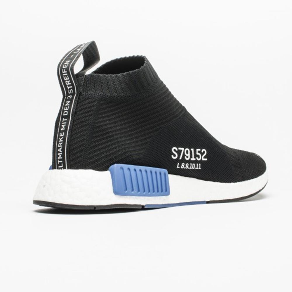 Adidas NMD_CS1 Primeknit Core Black-Lush Blue — UK 3.5 | EU 36 | US 4 — Detail View