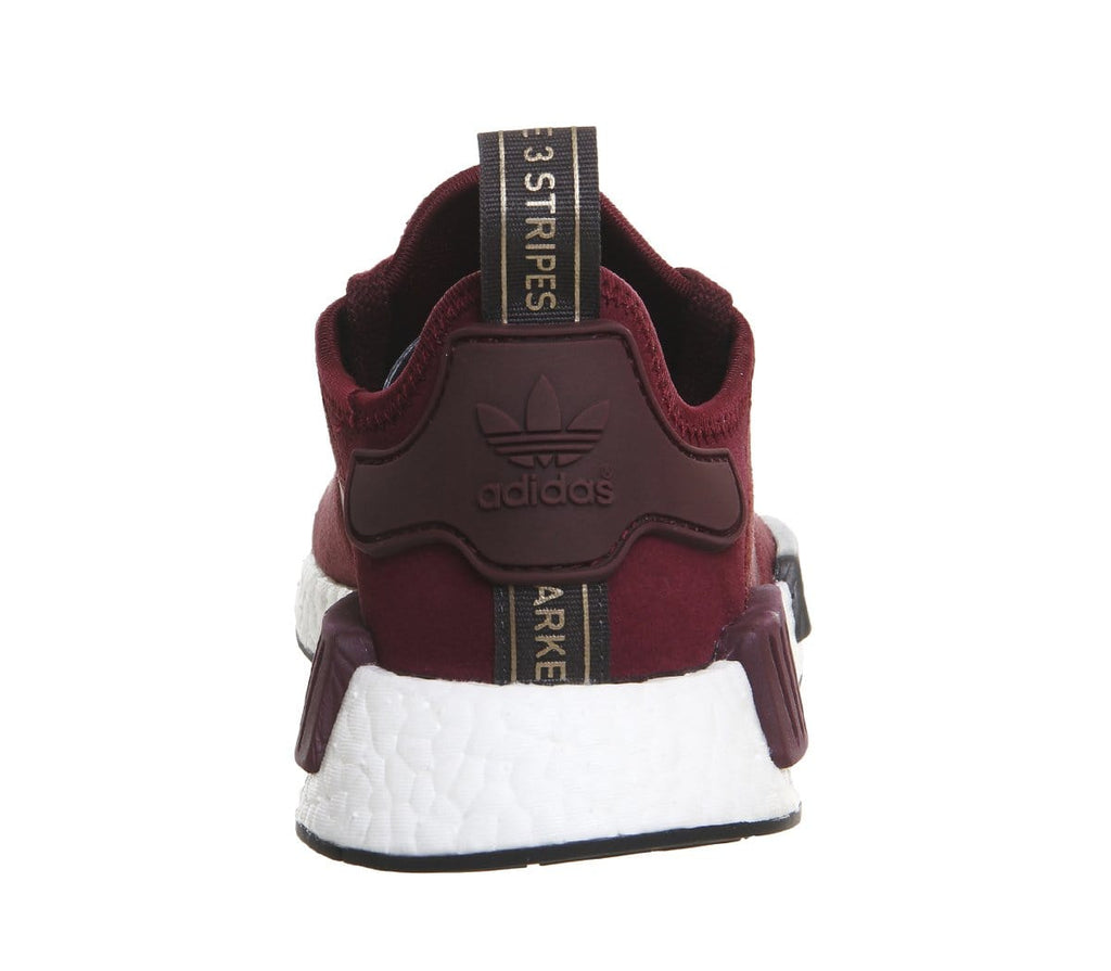 Adidas NMD_R1 Runner Suede W Maroon — UK 3.5 | EU 36 | US 4 — Back View
