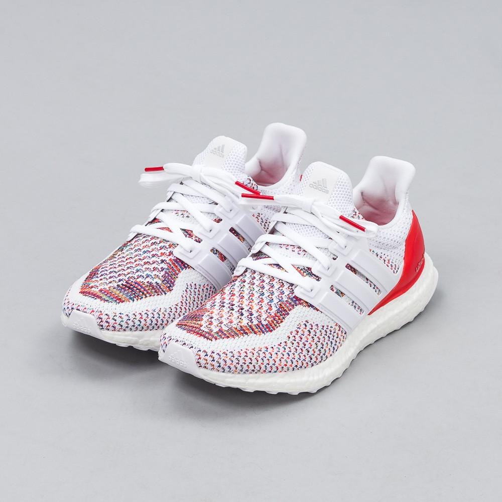 Adidas Ultra Boost Multicolor White-Red — UK 3.5 | EU 36 | US 4 — Side View