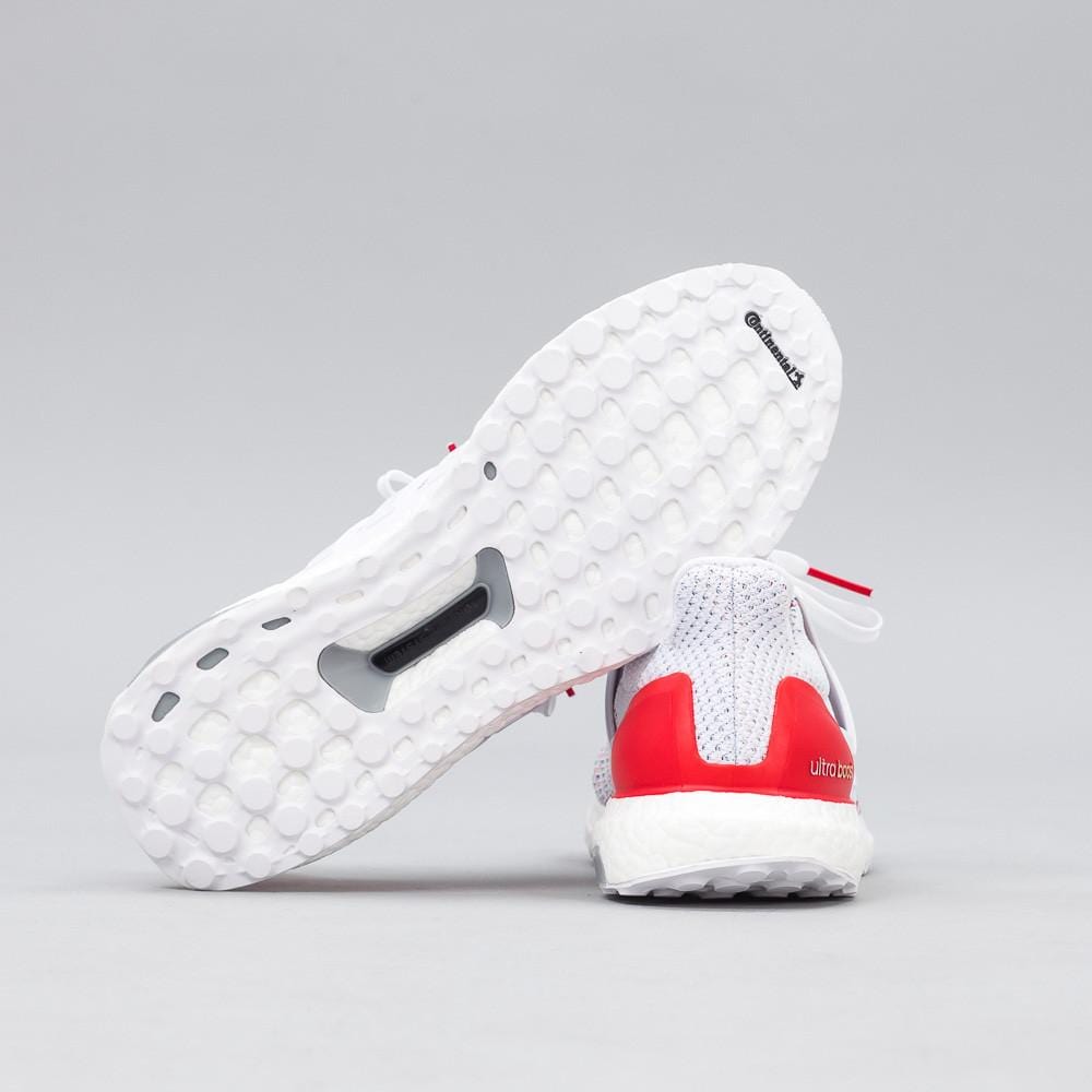 Adidas Ultra Boost Multicolor White-Red — UK 3.5 | EU 36 | US 4 — Top View