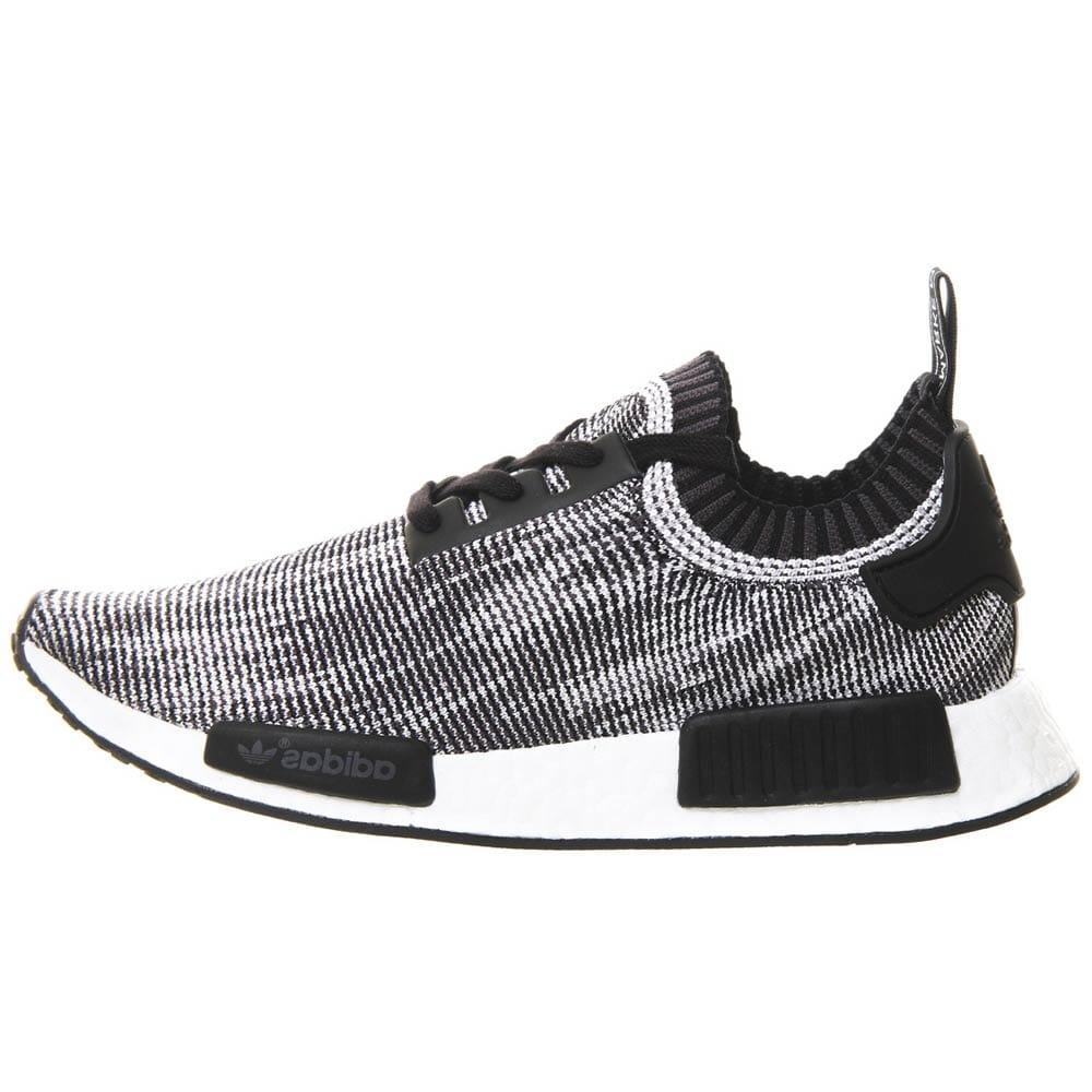 Adidas NMD Primeknit Black White — UK 3.5 | EU 36 | US 4 — Front View