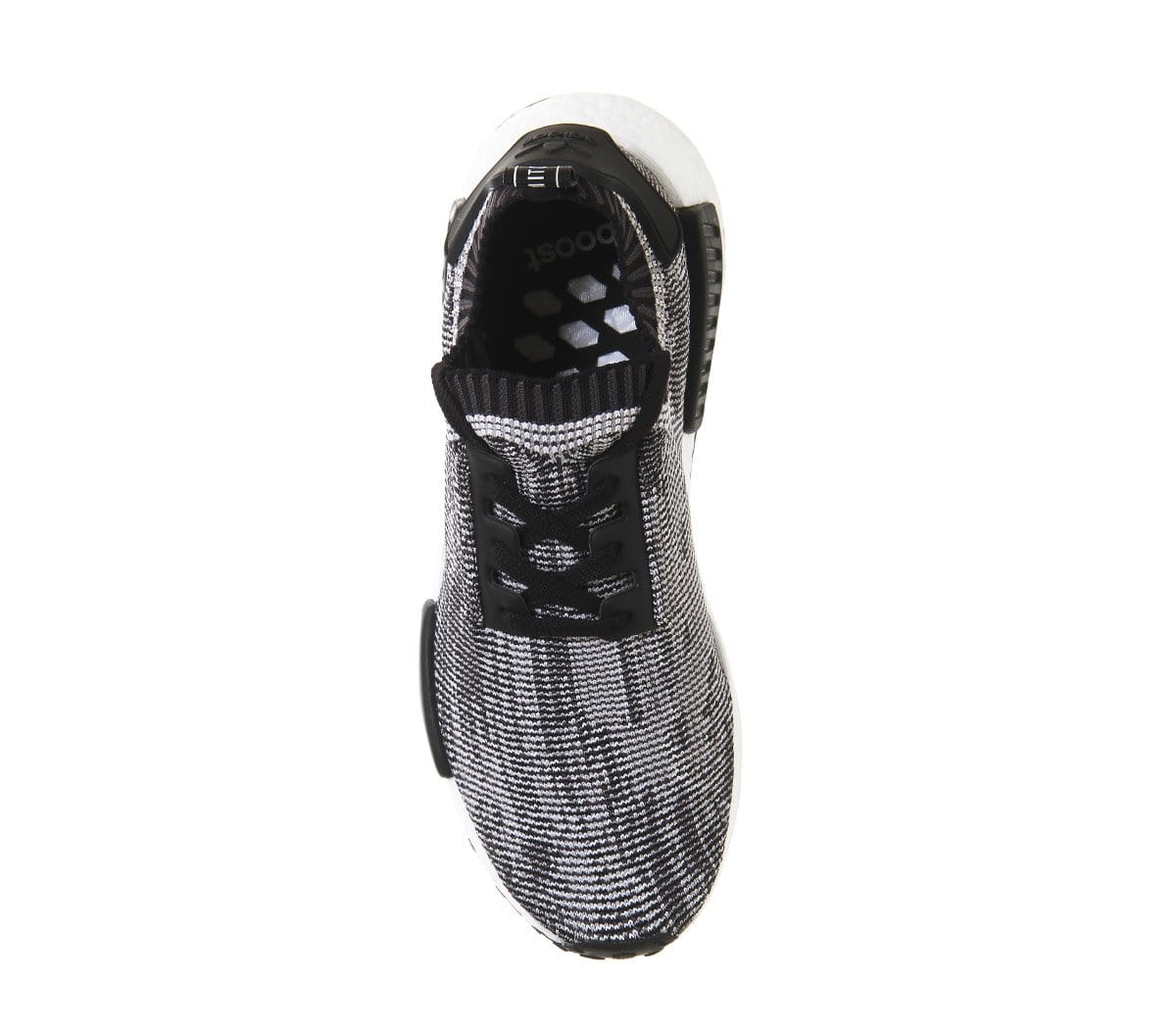 Adidas NMD Primeknit Black White — UK 3.5 | EU 36 | US 4 — Back View