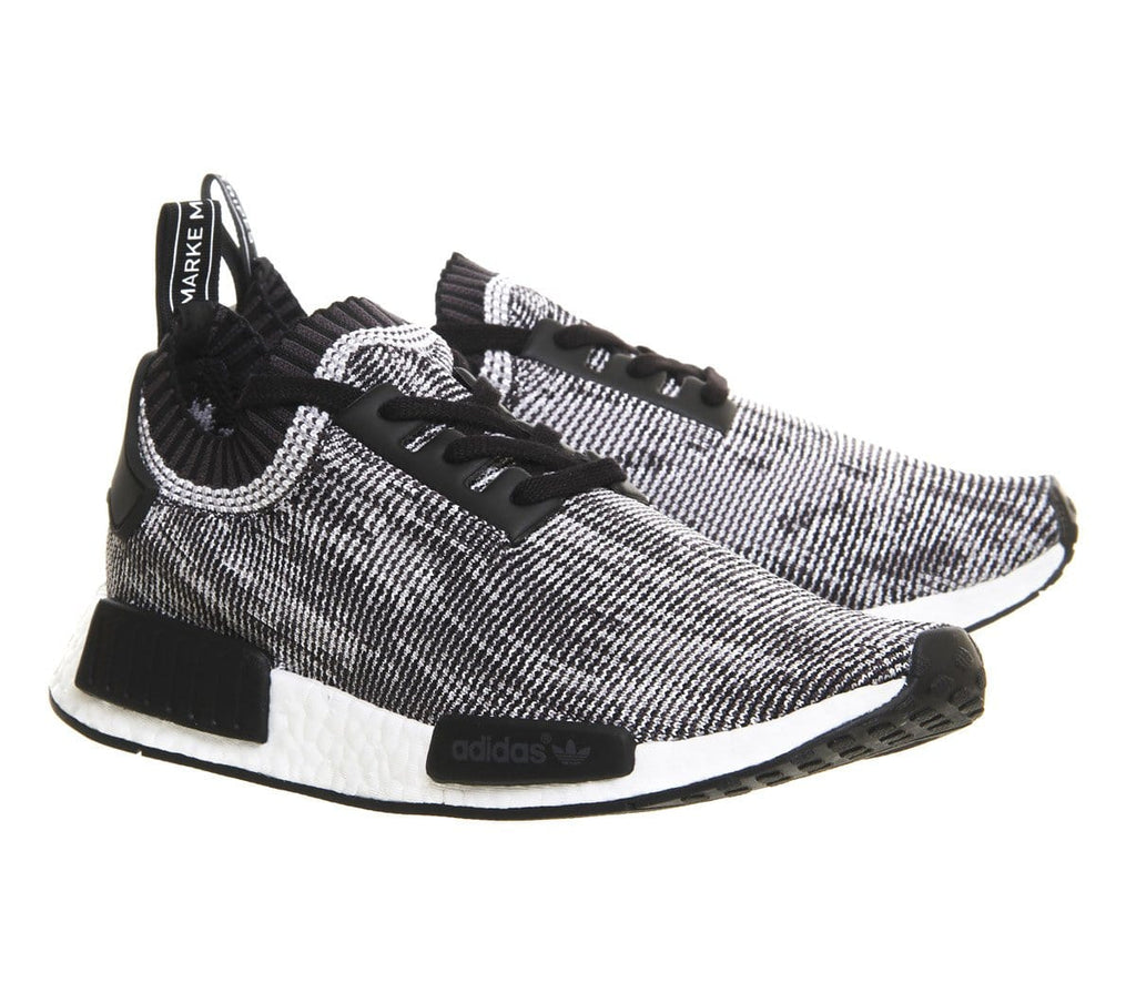 Adidas NMD Primeknit Black White — UK 3.5 | EU 36 | US 4 — Top View