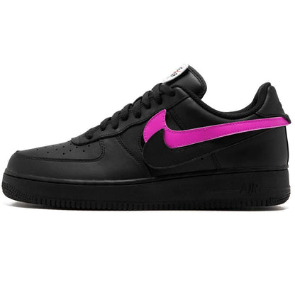 Nike Air Force 1 07 QS Velcro Black Swoosh Pack — UK 3 | EU 35.5 | US 3.5 — Front View