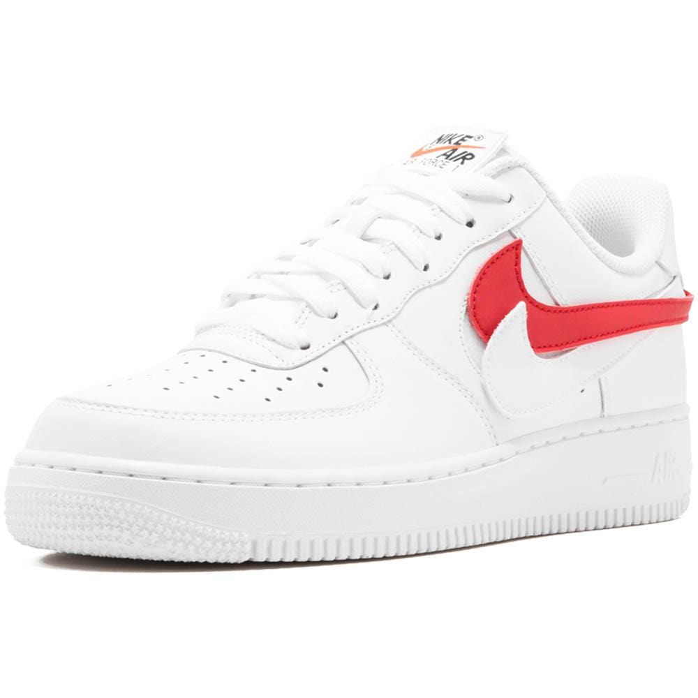 Nike Air Force 1 07 QS Velcro White Swoosh Pack — UK 3 | EU 35.5 | US 3.5 — Top View
