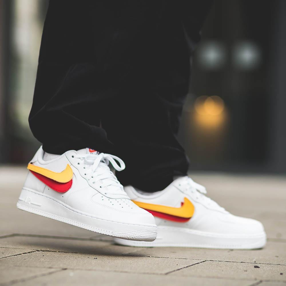 Nike Air Force 1 07 QS Velcro White Swoosh Pack — UK 3 | EU 35.5 | US 3.5 — Lifestyle View