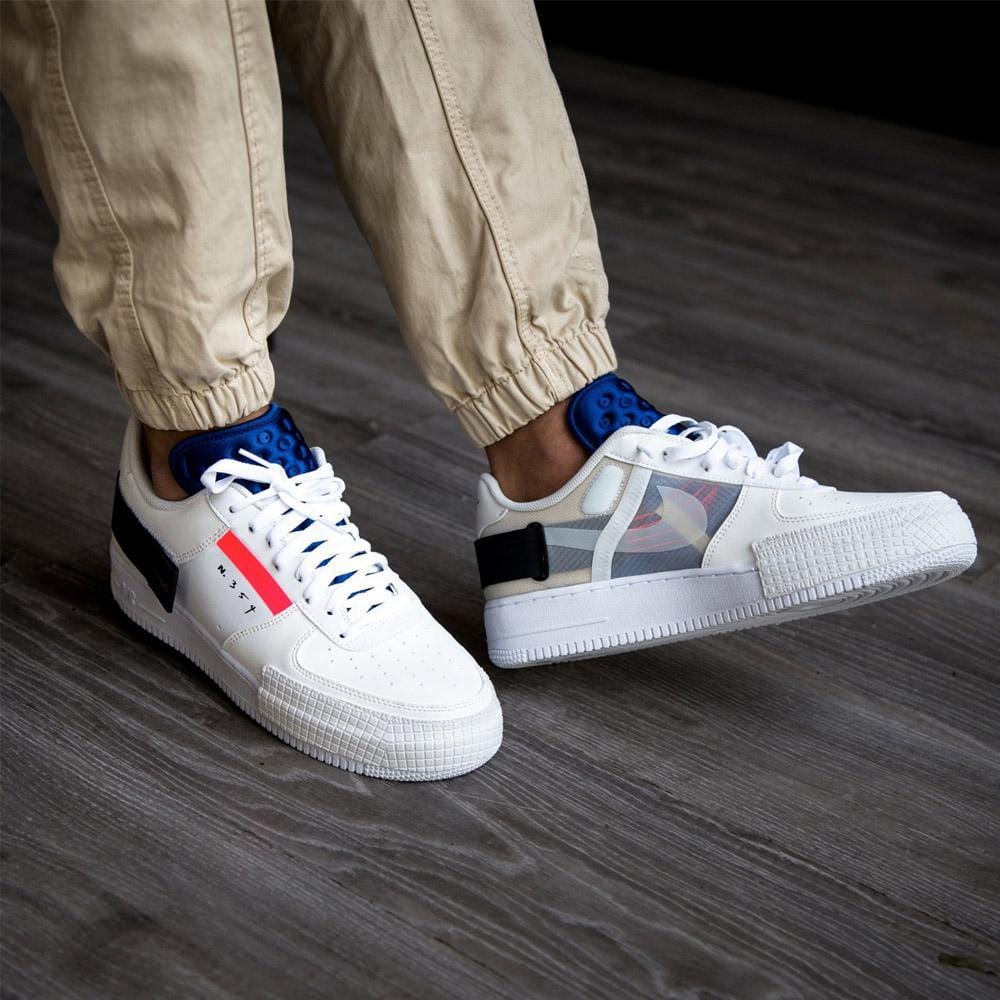 Nike Air Force 1 Low Drop Type 'Summit White' — UK 3 | EU 35.5 | US 3.5 — Lifestyle View